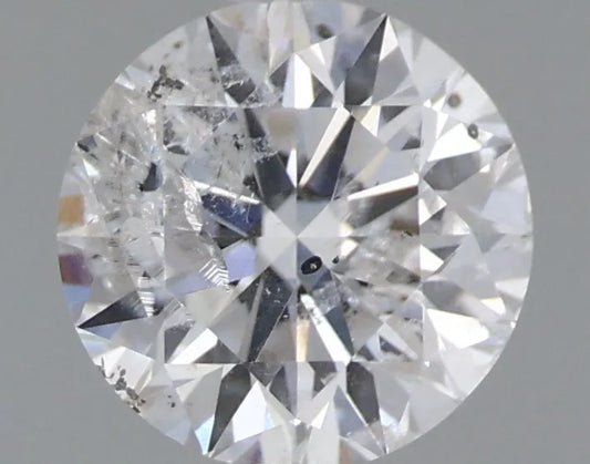 0.72ct Round Natural Diamond (Colour E, Clarity I2, Cut EX, IGI Certified)